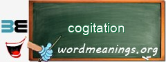 WordMeaning blackboard for cogitation